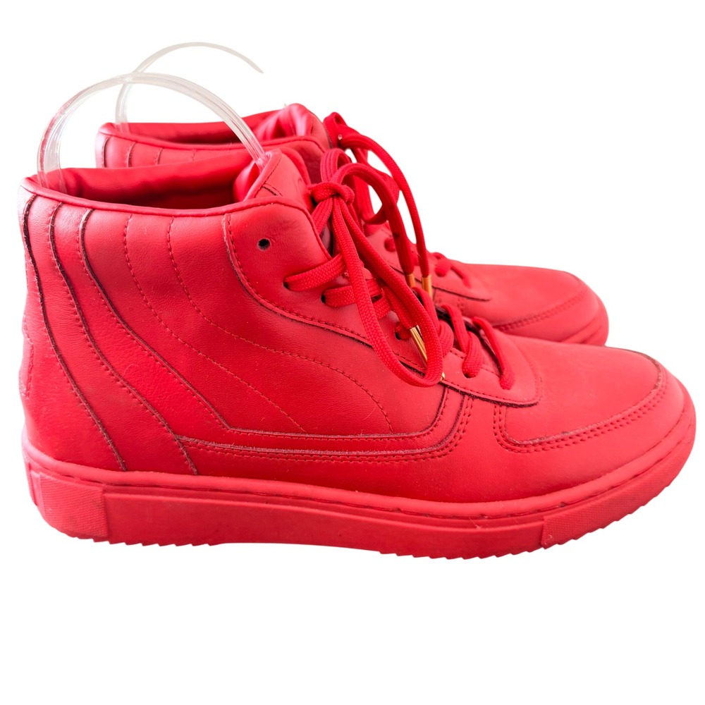 ROOY Dekade Red Moon DKD-103 Mens 8 Red Leather High Top Sneakers Shoes